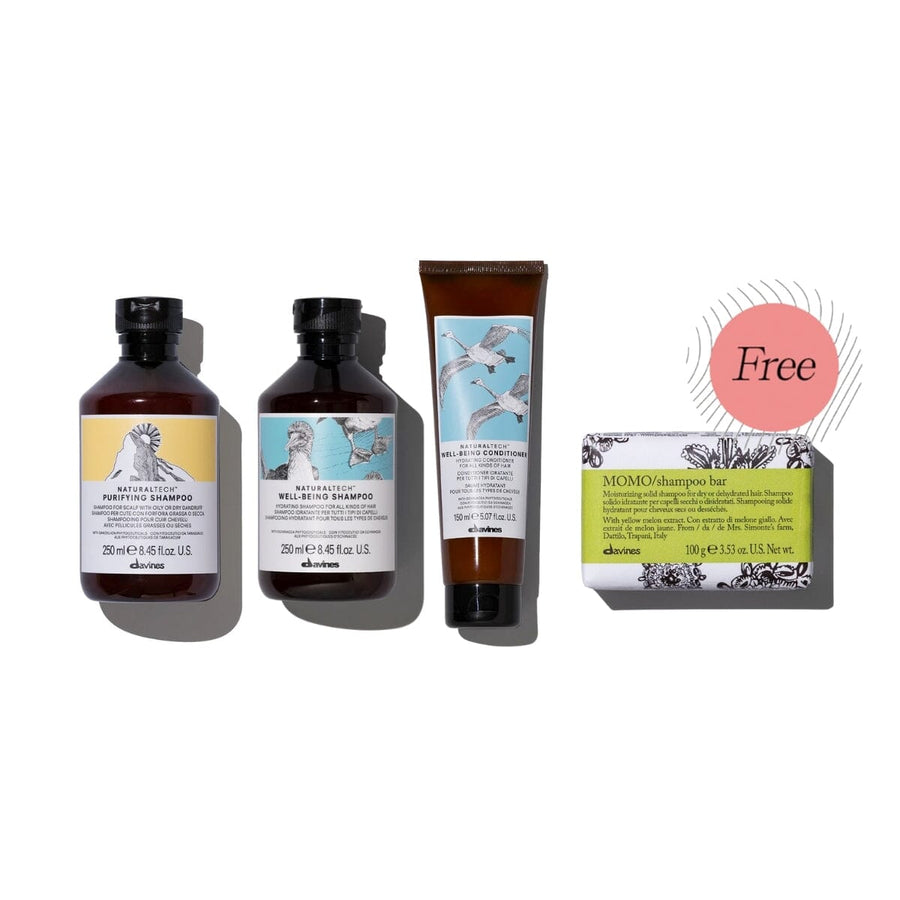 Davines Purifying & Well-Being Daily Anti-Dandruff Set with Free MOMO Shampoo Bar - HairMNL