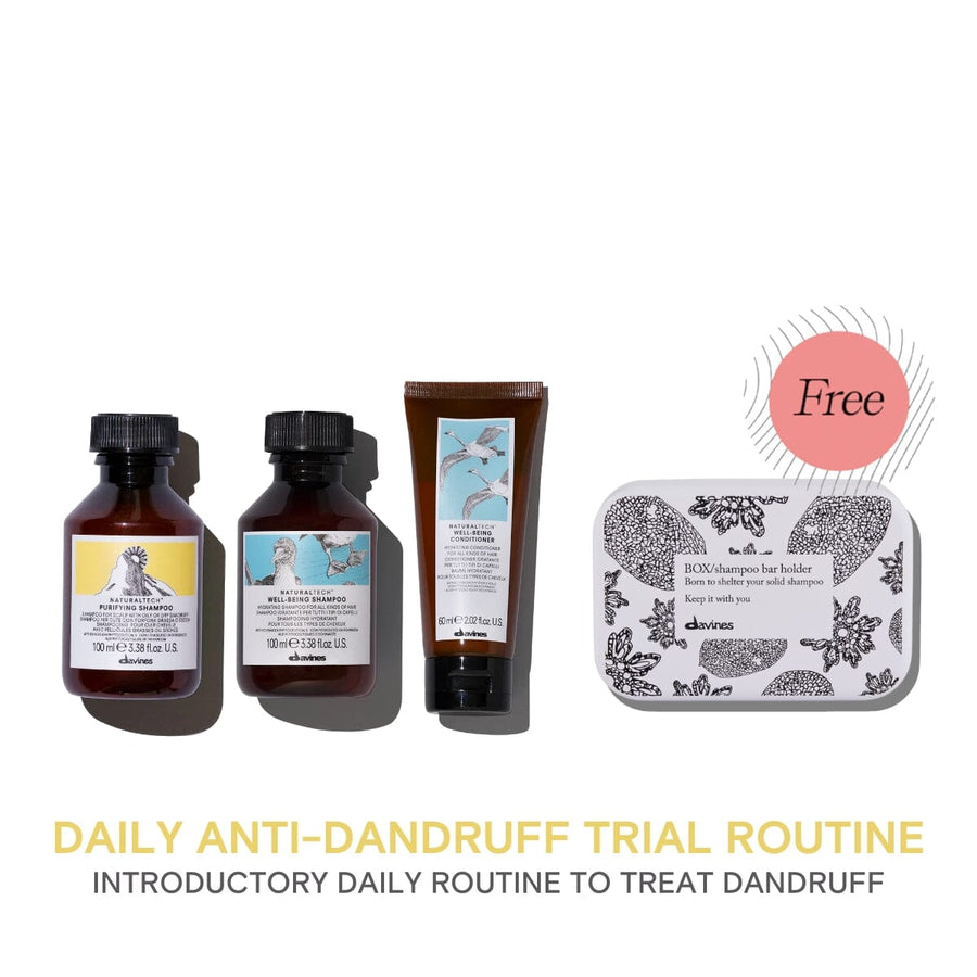 Davines Purifying & Well-Being Daily Anti-Dandruff Travel Set with Free Shampoo Bar Case - HairMNL