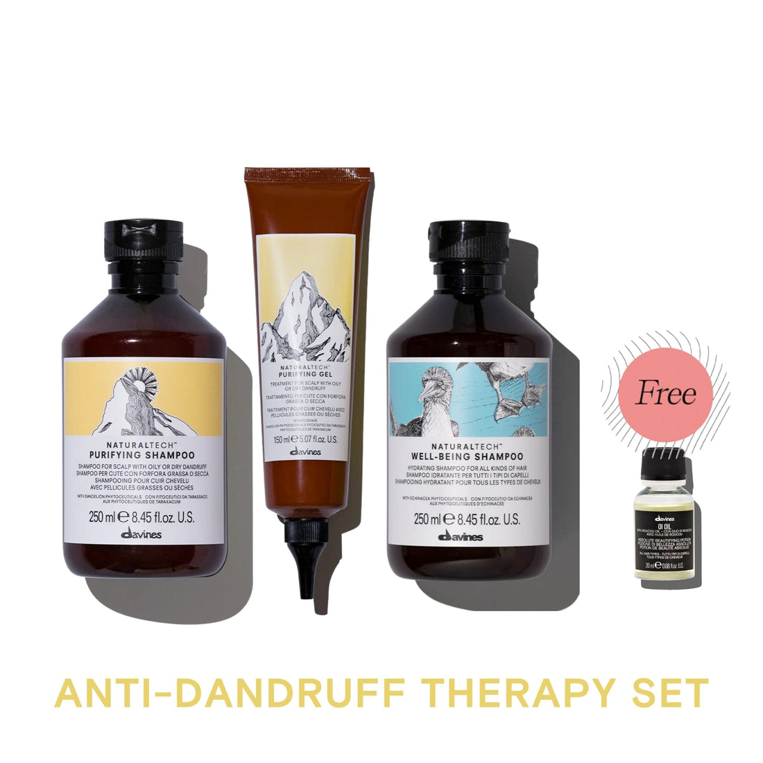 Davines Purifying and Well-Being Anti-Dandruff Therapy Set with OI Oil 20ml - HairMNL