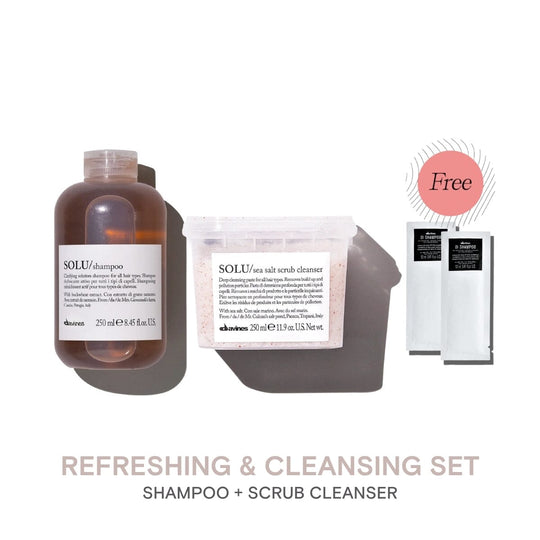 Davines SOLU Refreshing and Cleansing Set with OI Shampoo 12ml - HairMNL