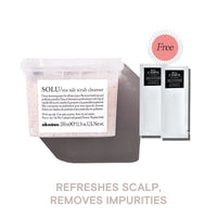 Davines SOLU Sea Salt Scrub: Deep Cleanser for All Hair Types 250ml with FREE Davines OI Shampoo 12ml - HairMNL