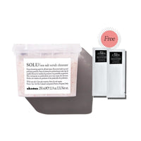Davines SOLU Sea Salt Scrub: Deep Cleanser for All Hair Types 250ml with FREE Davines OI Shampoo 12ml - HairMNL