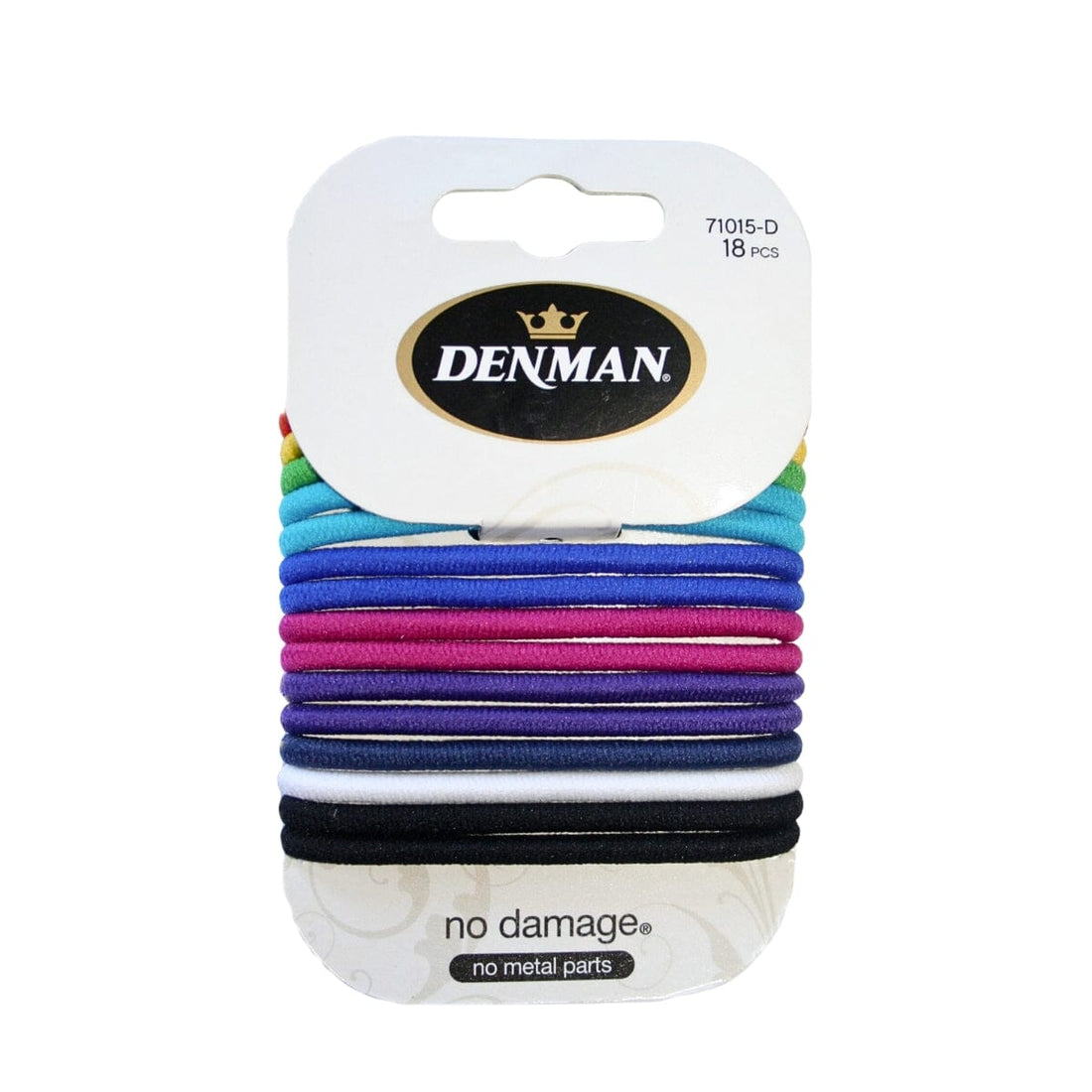 Denman No Damage Elastics Bright Colored Large 18pcs