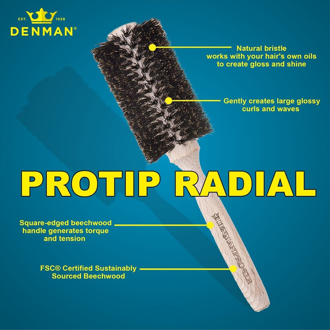 Denman Pro-Tip Radial Boar Features