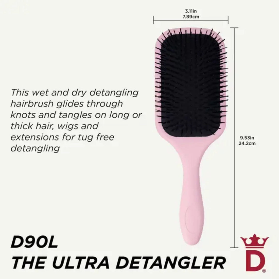 Denman Tangle Tamer Ultra Pink Crush - HairMNL