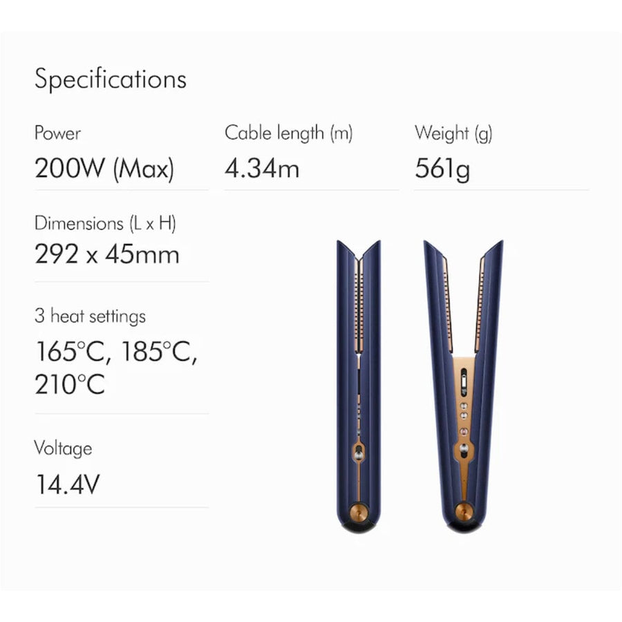 Dyson Corrale Hair Straightener - Prussian Blue/Rich Copper - HairMNL