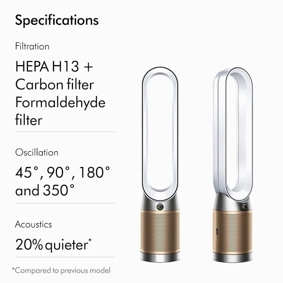 Dyson Purifier Cool ™ Formaldehyde Air Purifier Fan TP09 - Nickel/Gold - HairMNL