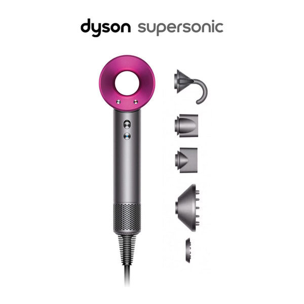 Dyson Supersonic Hair Dryer HD08 with Flyaway Attachment - Iron/Fuchsia