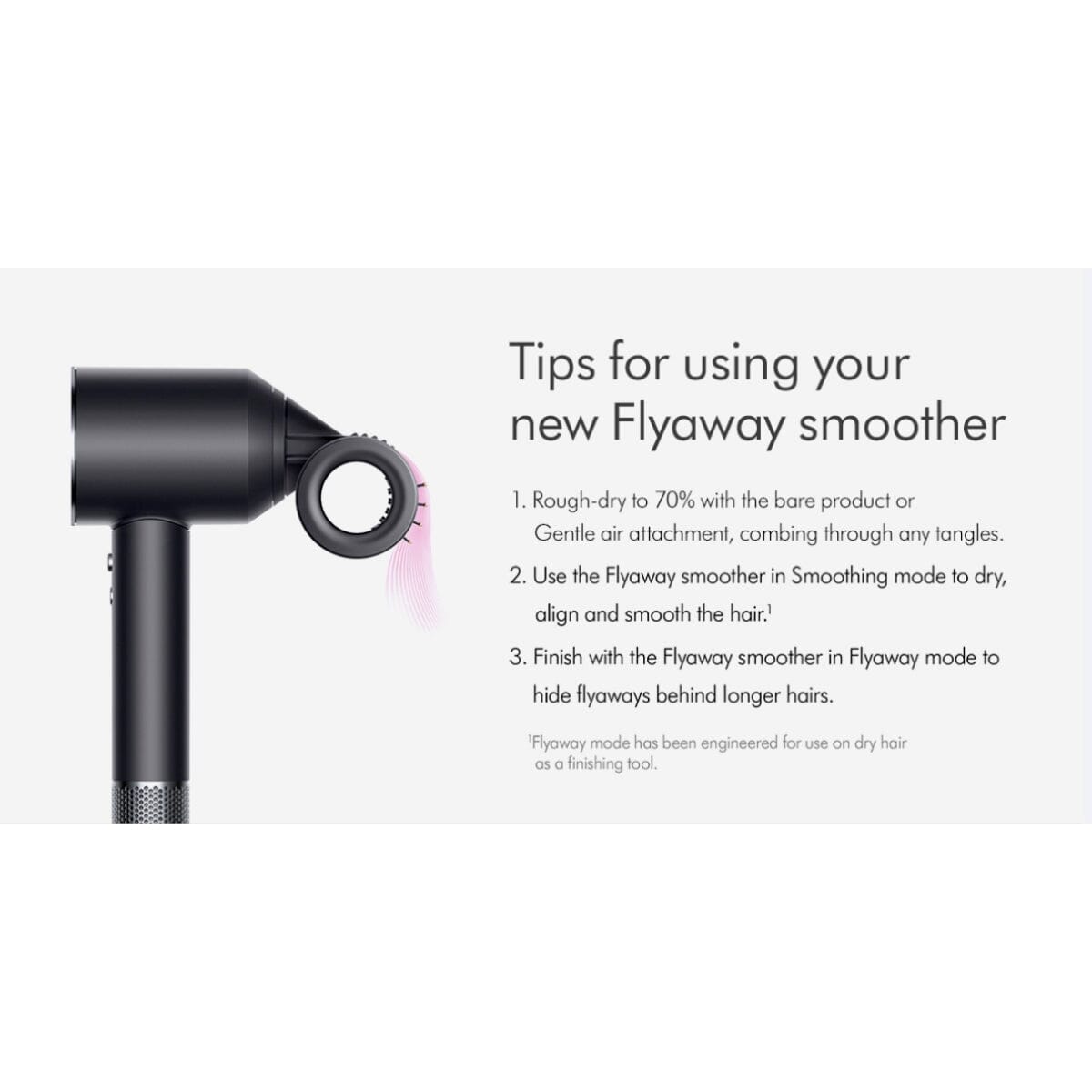 Dyson Supersonic Hair Dryer HD15 with Flyaway Smoother - Black