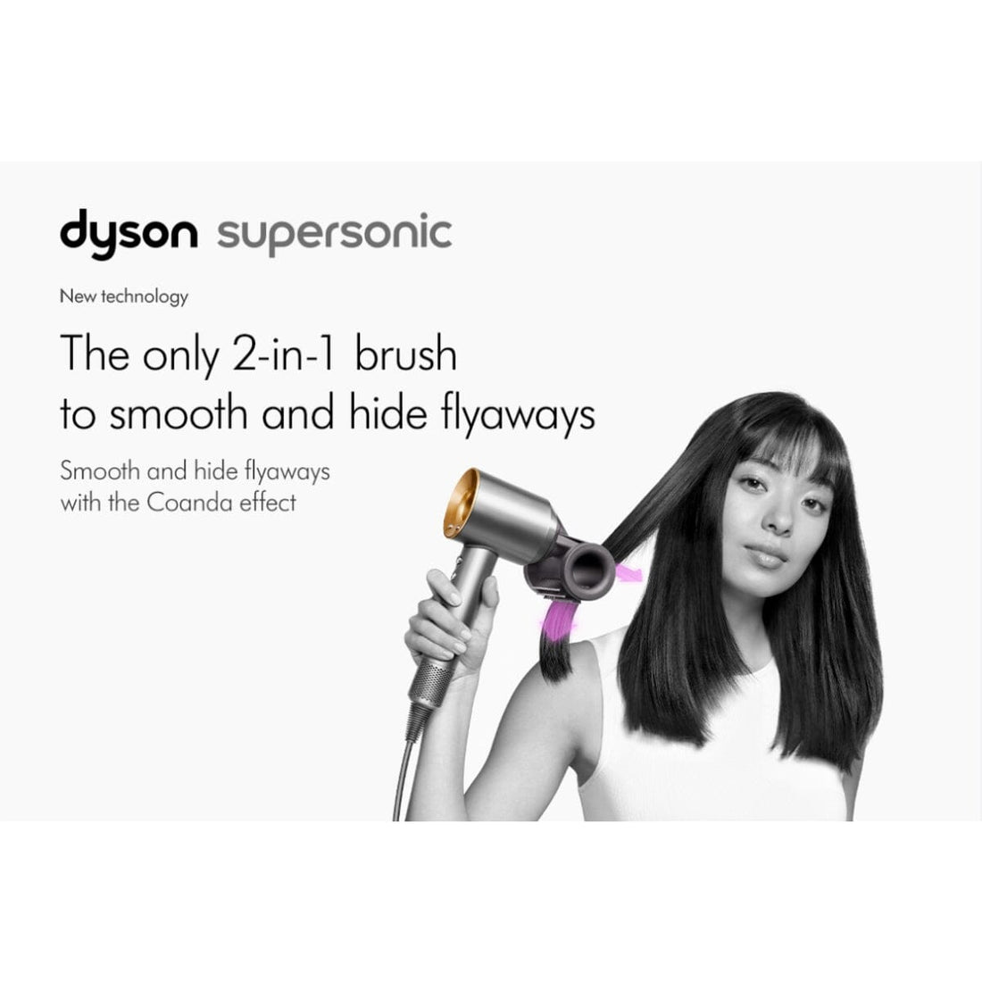 Dyson Supersonic Hair Dryer HD15 with Flyaway Smoother - Bright Nickel/Bright Copper - HairMNL