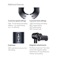 Dyson Supersonic Hair Dryer HD15 with Flyaway Smoother - Iron/Fuchsia - HairMNL