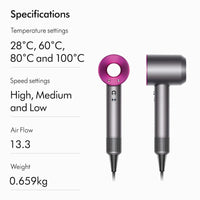 Dyson Supersonic Hair Dryer HD15 with Flyaway Smoother - Iron/Fuchsia - HairMNL