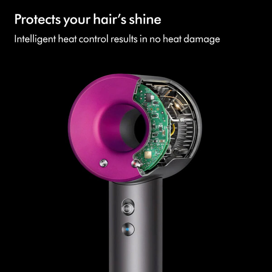 Dyson Supersonic Hair Dryer HD15 with Flyaway Smoother - Iron/Fuchsia - HairMNL