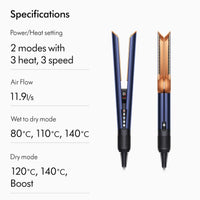 Dyson Airstrait Straightener - Prussian Blue/Rich Copper Specifications - HairMNL