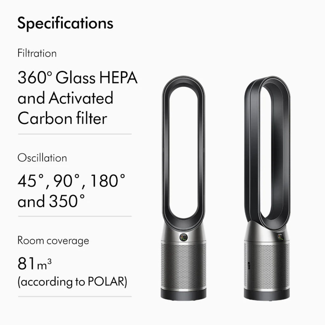 Dyson Purifier Cool Air Purifier Fan PC1 TP11 - Black
