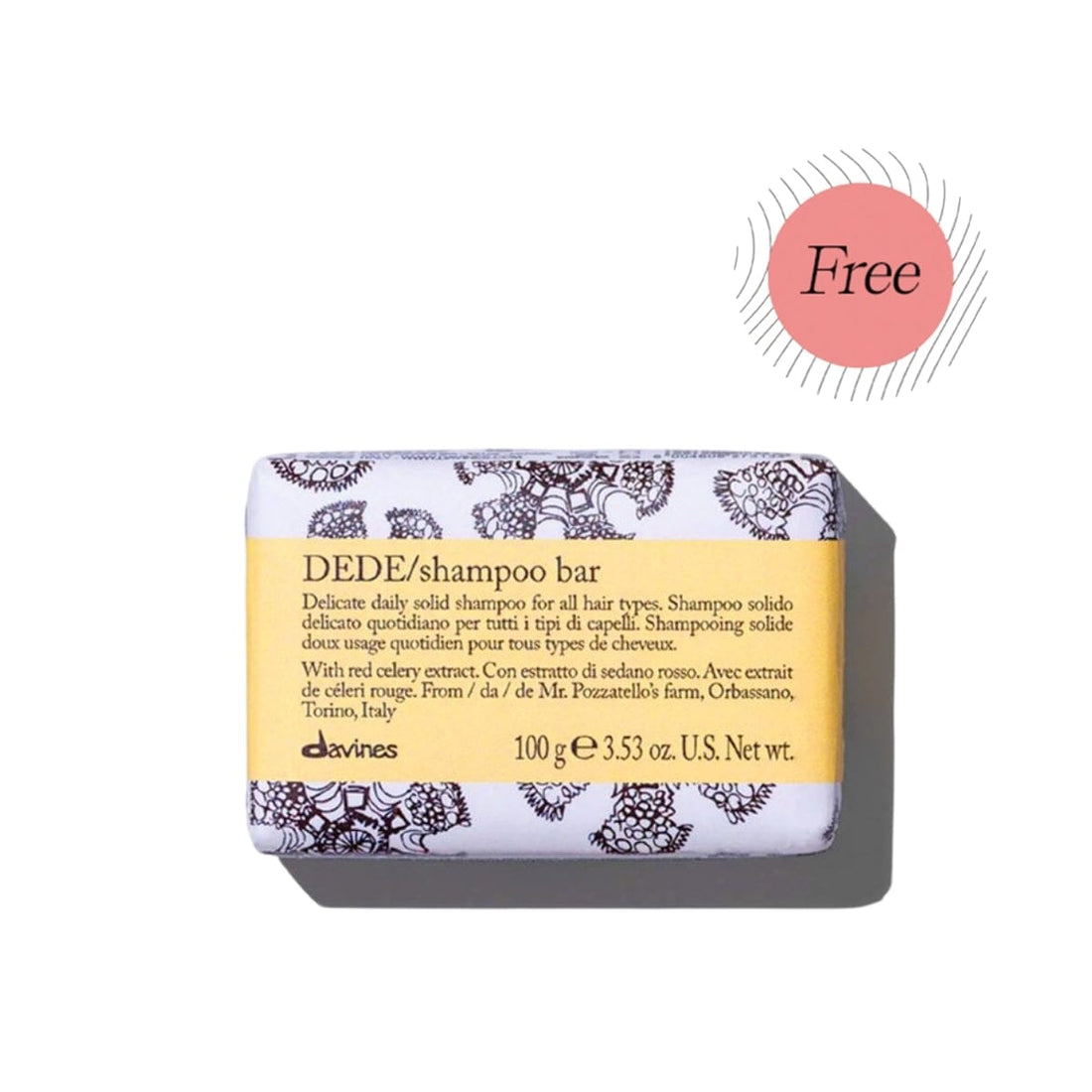 Promo FREE Davines DEDE Shampoo Bar 100g