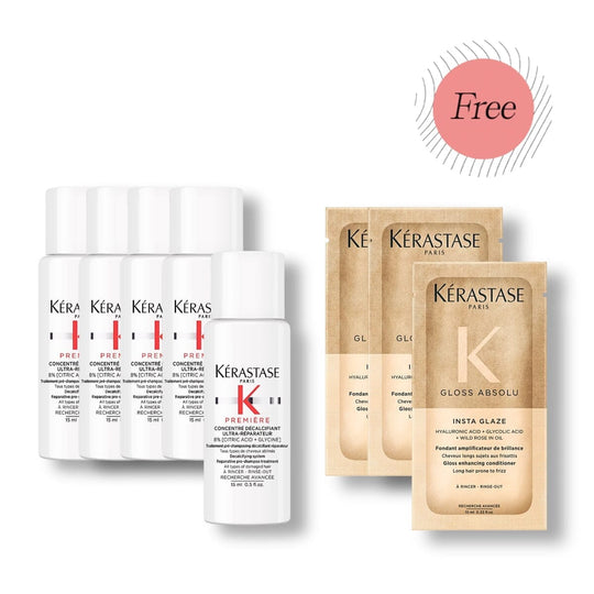 Promo FREE Kérastase Premiere & Gloss Absolu 8-Piece Gift Set 5x Premiere Lotion 15ml + 3x Gloss Absolu Conditioner 10ml