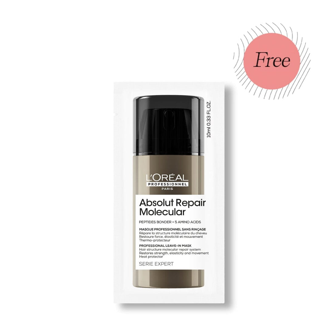 HairMNL Promo » FREE L'Oréal Pro Serie Expert Absolut Repair Molecular Leave-In Mask 10ml (100% off) 