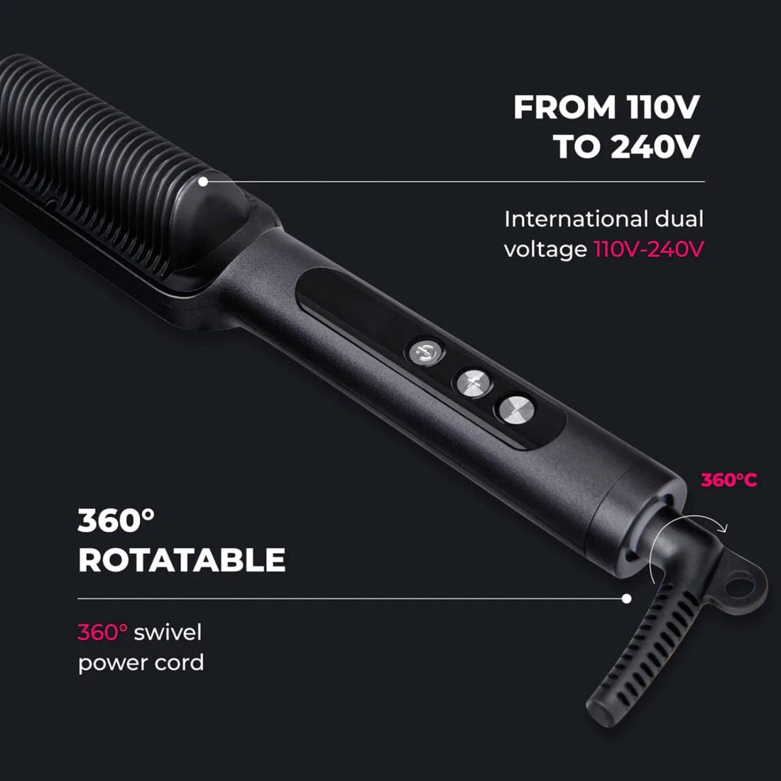 TYMO Ring Plus Ionic Straightening Comb HC-103 Features