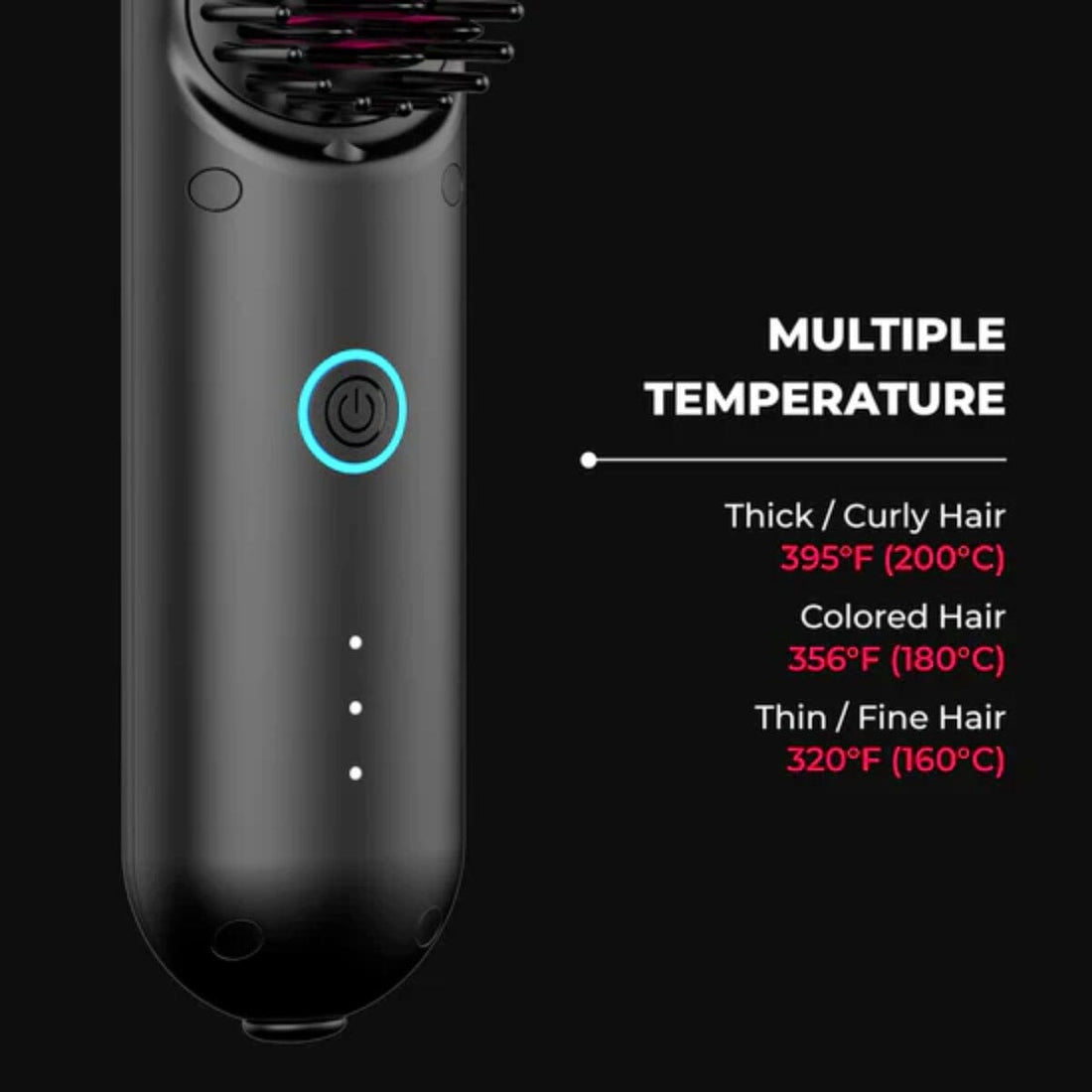 TYMO Porta Portable Hair Straightening Brush HC-120 Features