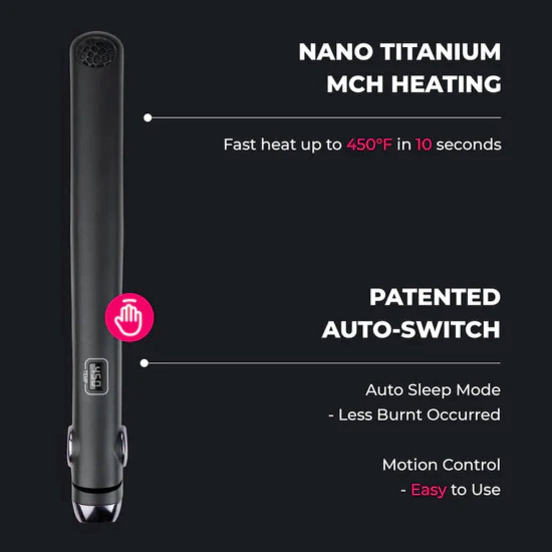 TYMO Sway Straightening Iron Black HC-201B Features