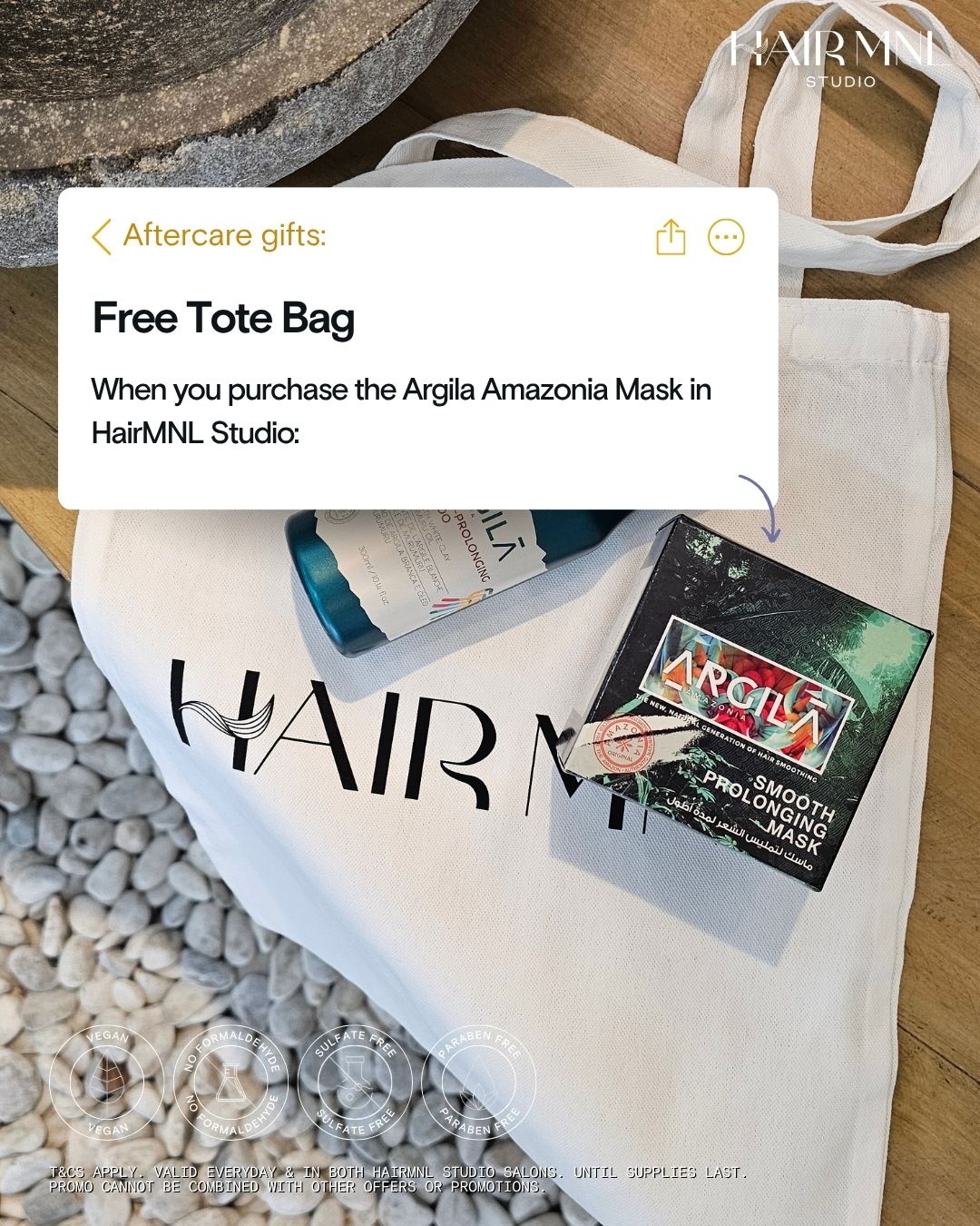 HairMNL Studio Gift: Get a free tote bag when you purchase the Argila Amazonia Mask. Visit HairMNL Studio to shop.