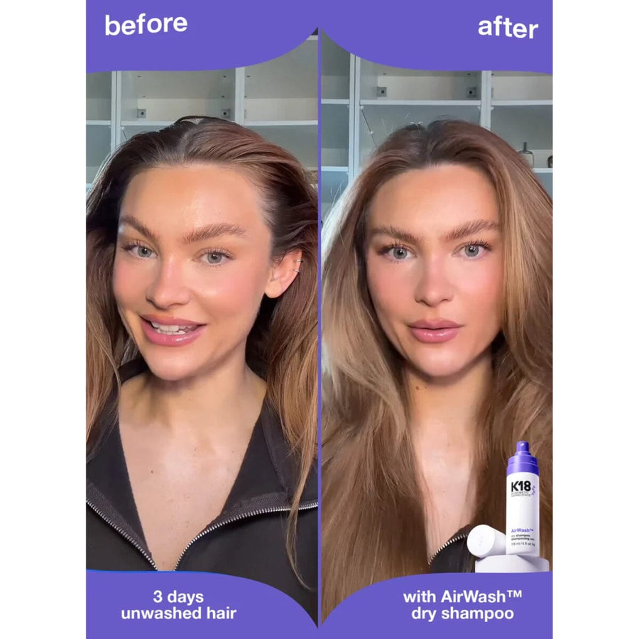 K18 AirWash Dry Shampoo 118ml Results - HairMNL