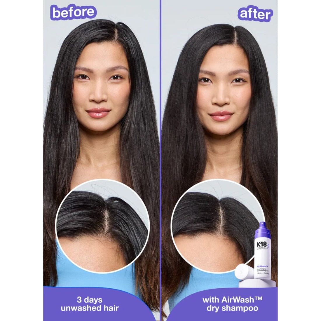 K18 AirWash Dry Shampoo 118ml Results - HairMNL