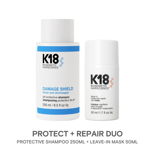 K18 K18 Damage Shield PH Protect Repair Duo (NO FREEBIE) Damage Shield Shampoo 250ml + Leave-In Mask 50ml