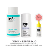 K18 Peptide Prep Detox Shampoo & Limited Edition Mask x Future Society Duo with Free Hair Oil - HairMNL
