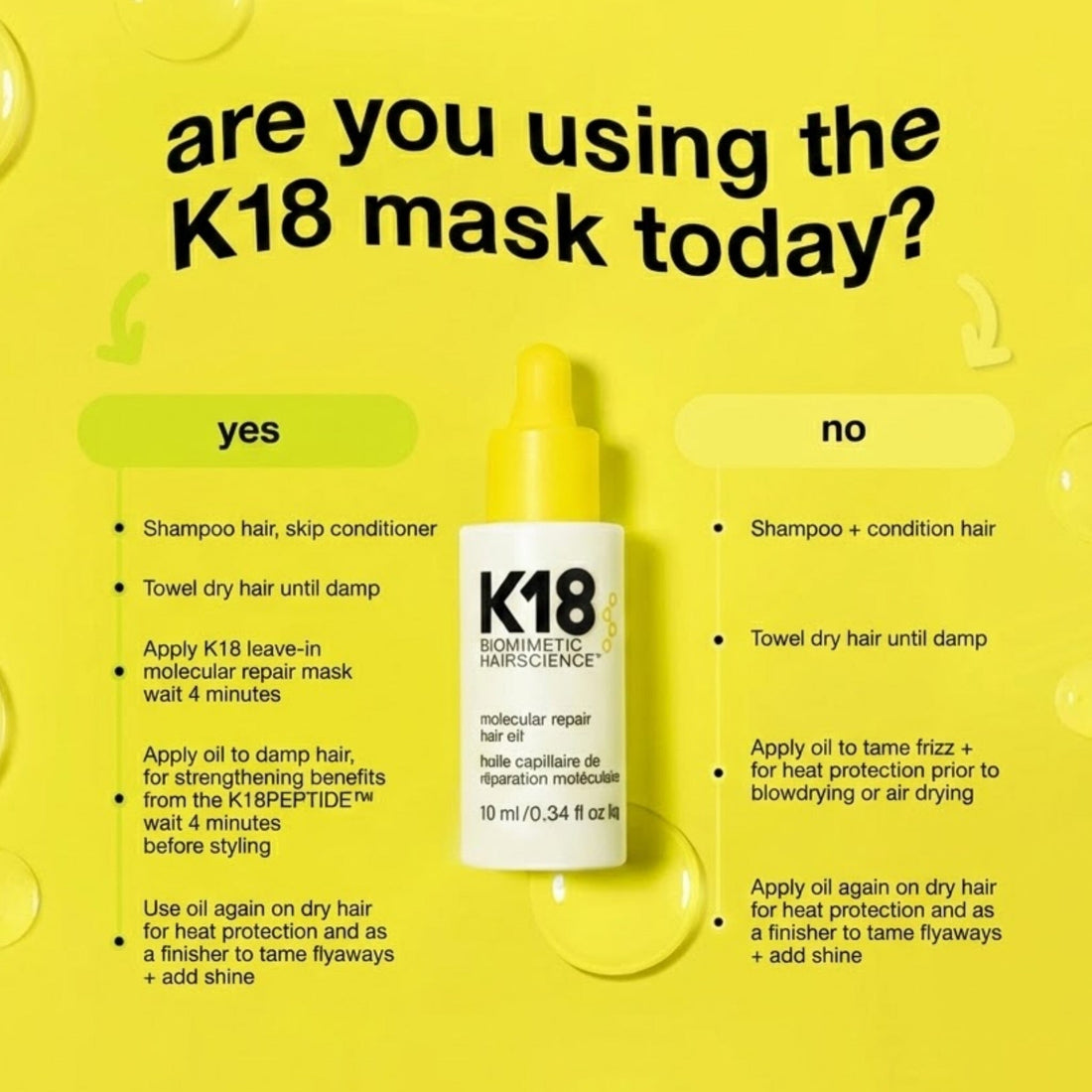 K18 K18 Molecular Repair Hair Oil 10ml