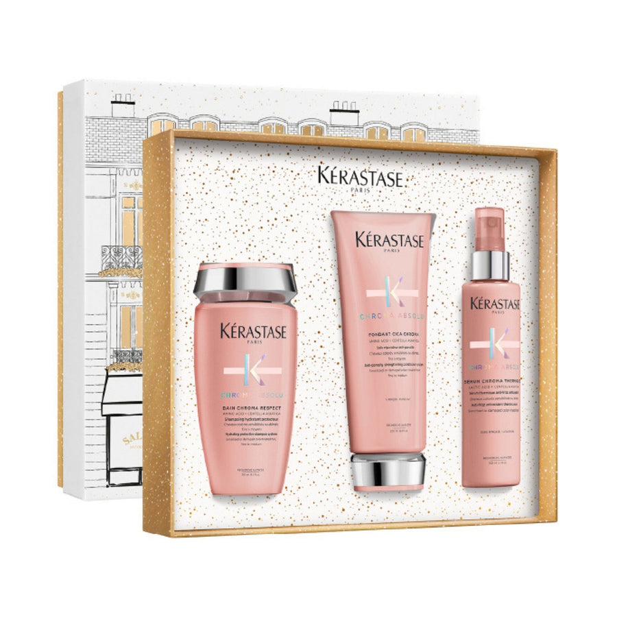 Kérastase Chroma Absolu Sulfate-Free Fondant Holiday Gift Set (Thin Hair) - HairMNL