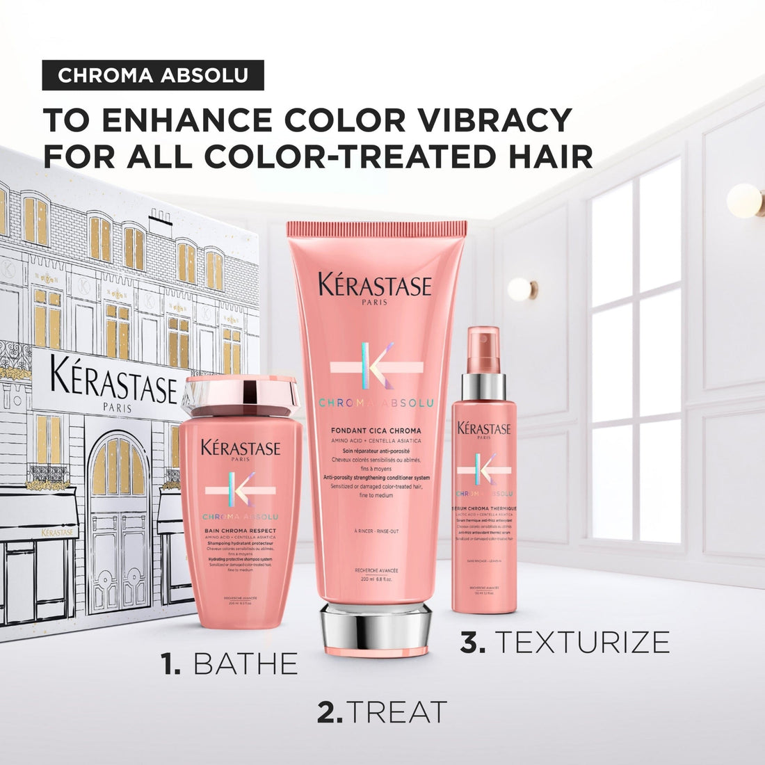 Kérastase Chroma Absolu Sulfate-Free Fondant Holiday Gift Set (Thin Hair) - HairMNL