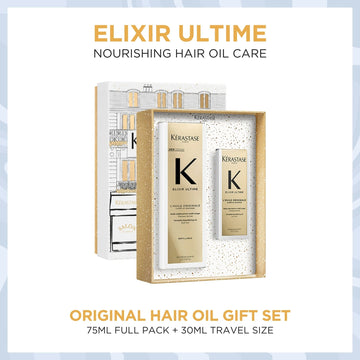 Kérastase Elixir Ultime Hair Oil 75ml Full Pack 30ml Travel Size Duo Holiday Gift Set - HairMNL