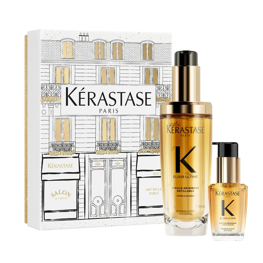 Kérastase Elixir Ultime Hair Oil 75ml Full Pack 30ml Travel Size Duo Holiday Gift Set - HairMNL