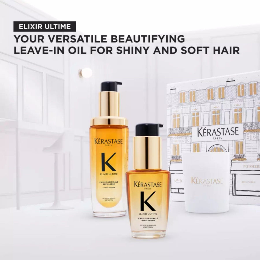 Kérastase Elixir Ultime Hair Oil 75ml Full Pack 30ml Travel Size Duo Holiday Gift Set - HairMNL