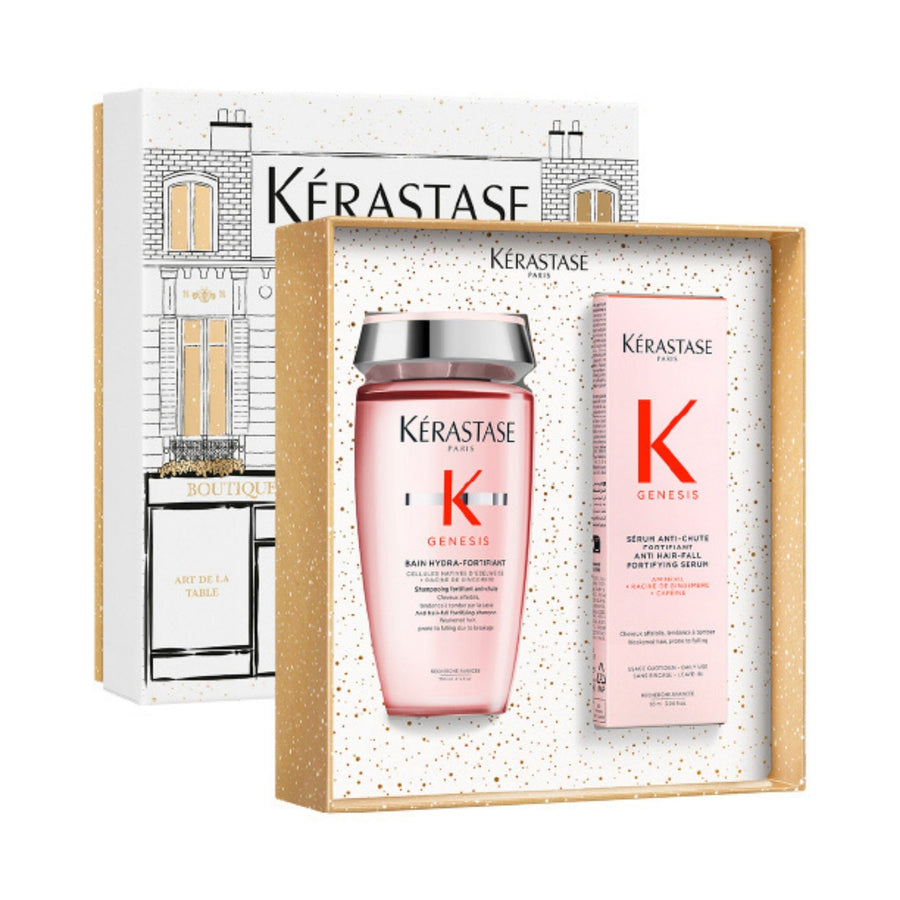 Kérastase Genesis Anti Hair-Fall Shampoo 250ml & Serum 90ml Duo Holiday Gift Set (Thin Hair) - HairMNL
