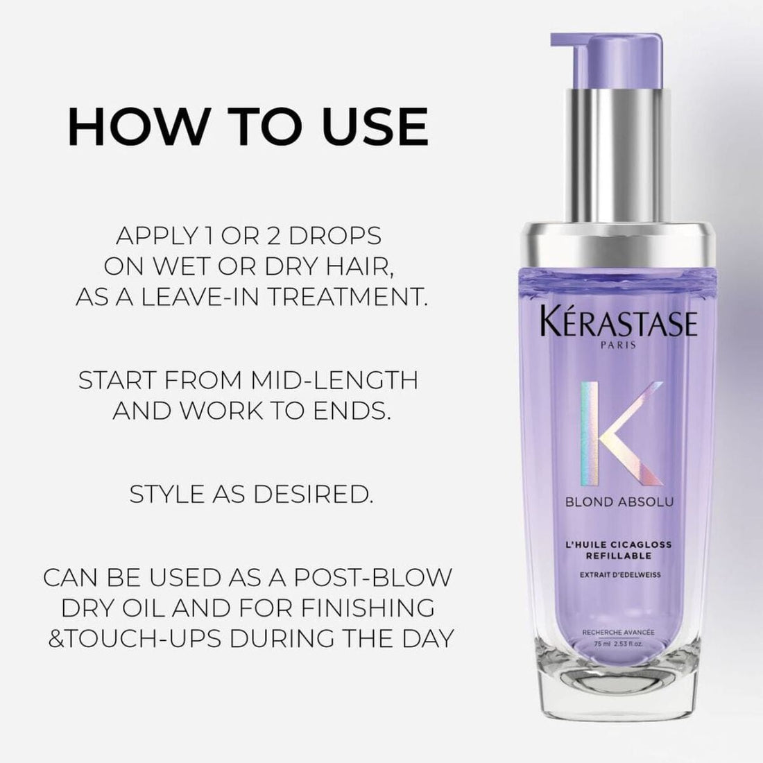 Kérastase Blond Absolu Cicagloss Hair Oil Refill 75ml