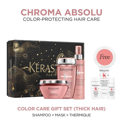 Kérastase Chroma Absolu Color Care Holiday Gift Set (Thick Hair) with Free Premiere Sample Set - HairMNL