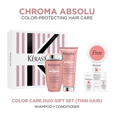Kérastase Chroma Absolu Color Care Duo Luxury Gift Set (Thin Hair) with Free Premiere Sample Set - HairMNL