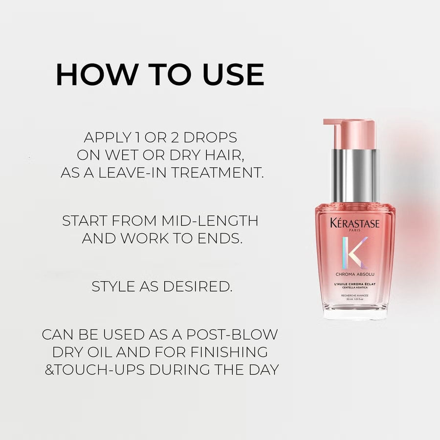 Kérastase Chroma Absolu Radiance Hair Oil How to Use - HairMNL
