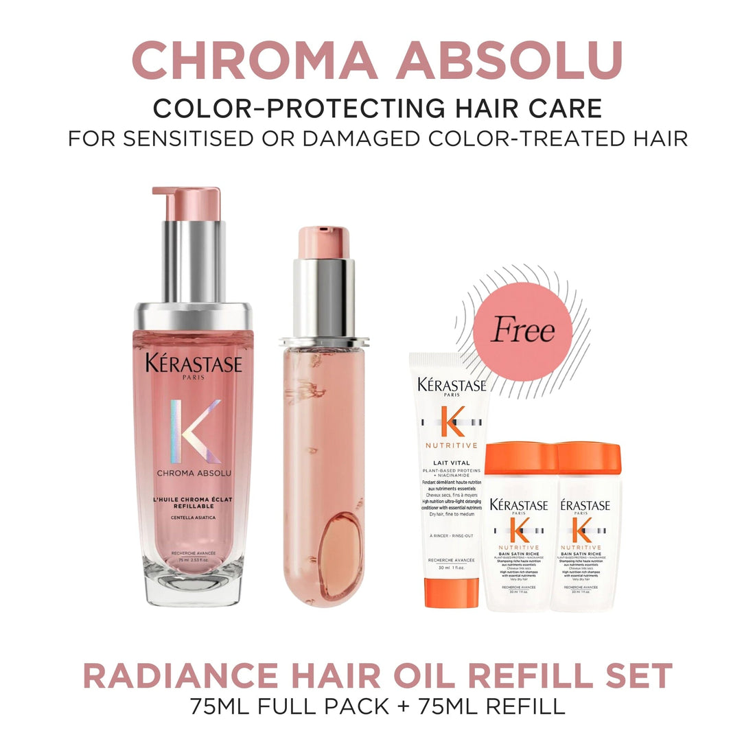 HairMNL KÉRASTASE Kérastase Chroma Absolu Radiance Hair Oil Refill Duo 75ml 