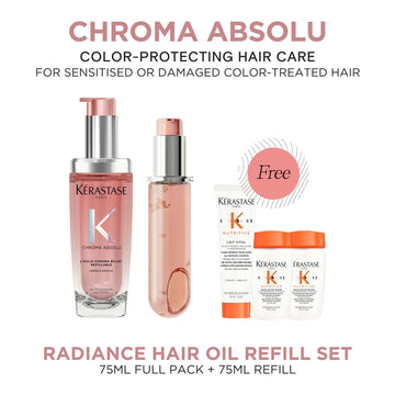 HairMNL KÉRASTASE Kérastase Chroma Absolu Radiance Hair Oil Refill Duo 75ml 