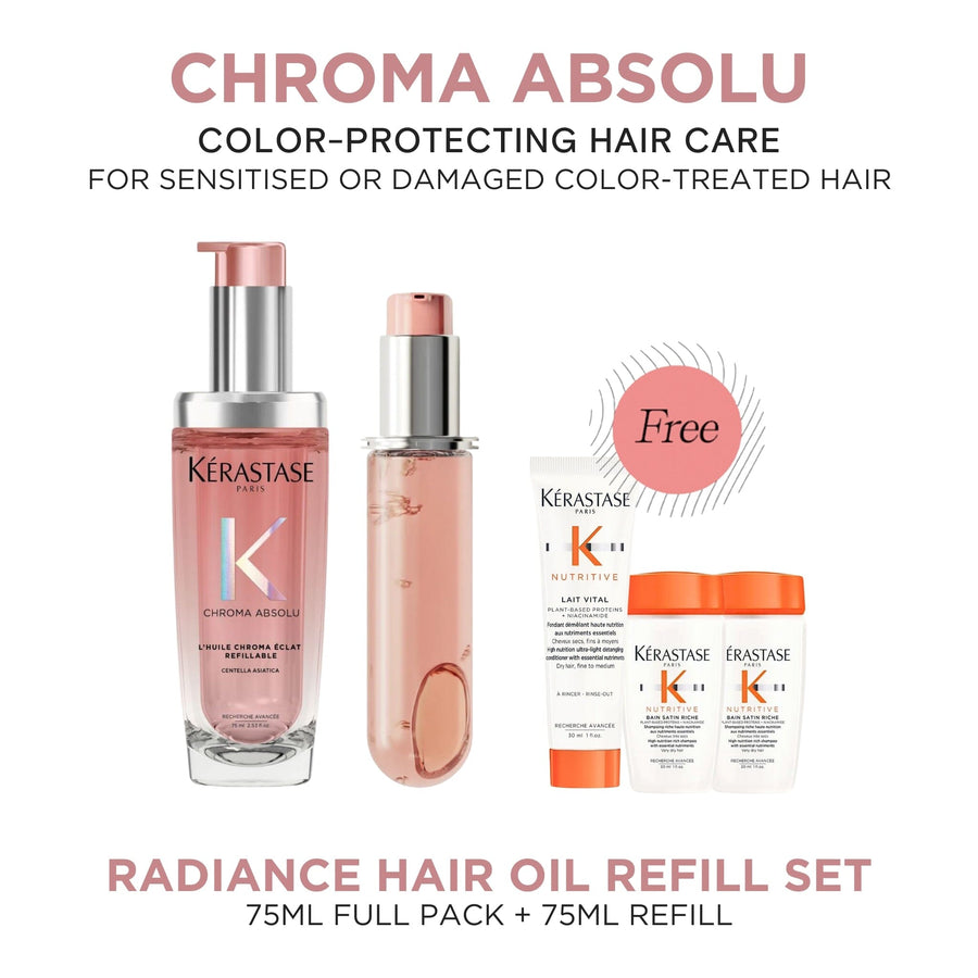 HairMNL KÉRASTASE Kérastase Chroma Absolu Radiance Hair Oil Refill Duo 75ml 