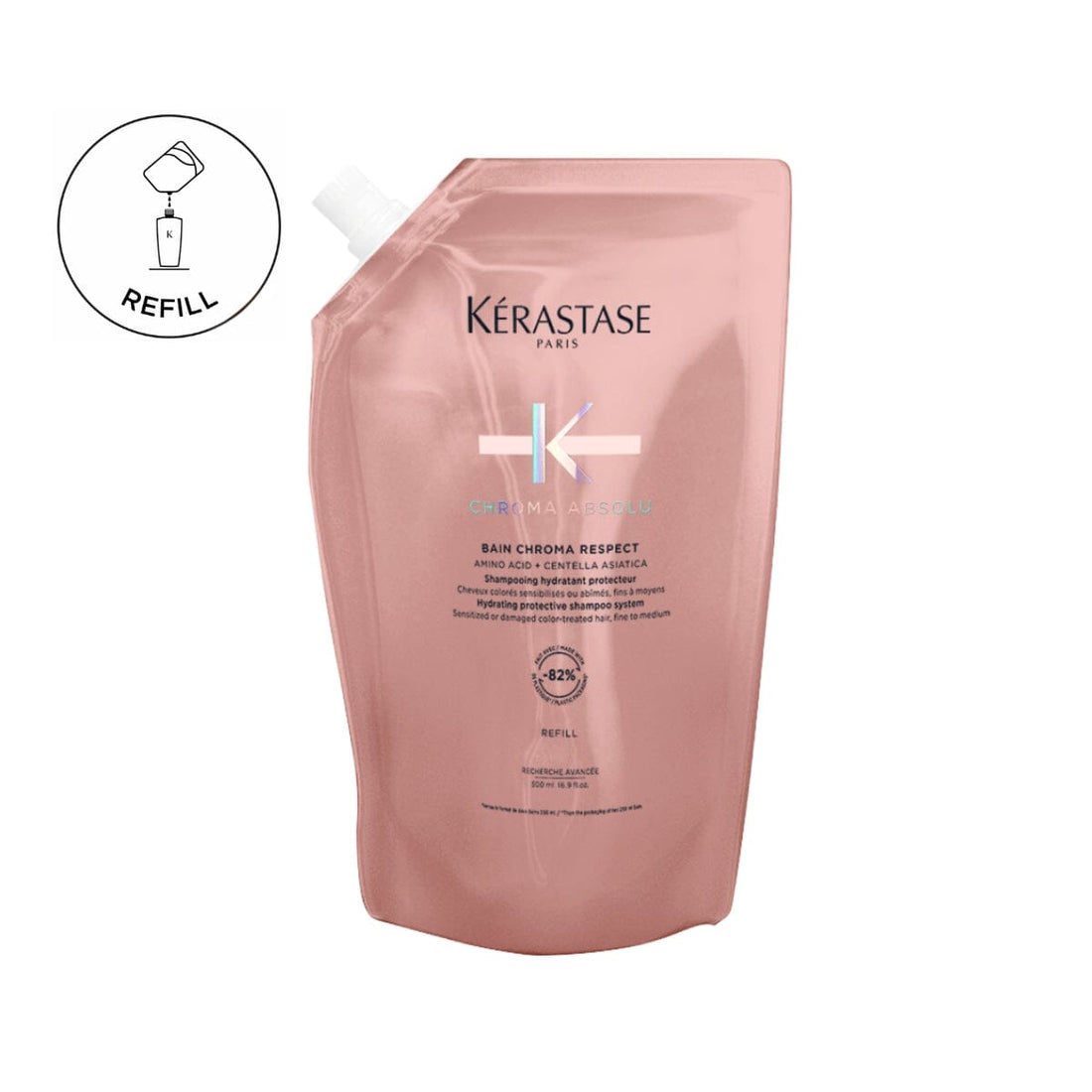 Kérastase Chroma Absolu Sulfate-Free Hydrating Protective Shampoo Refill Pouch (Thin Hair) 500ml