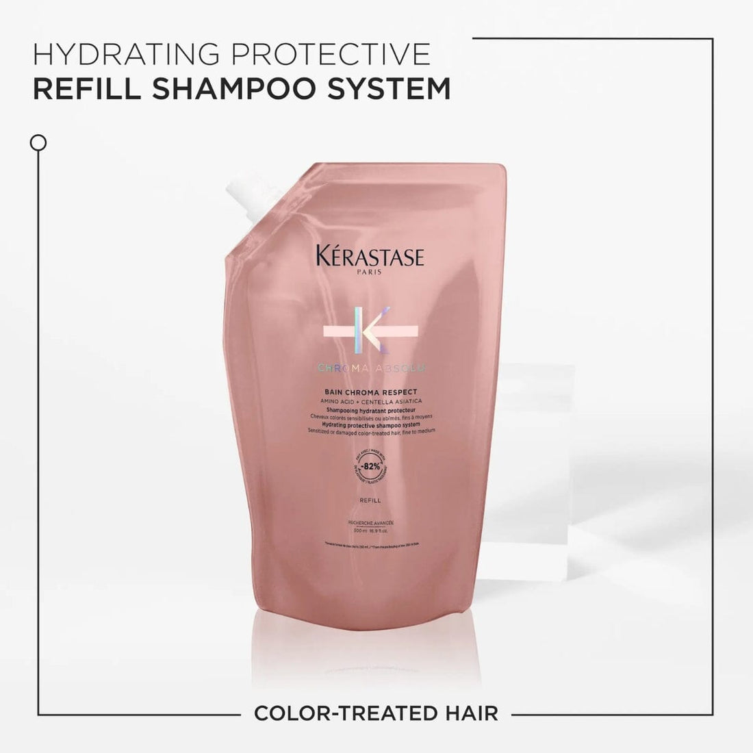 Kérastase Chroma Absolu Sulfate-Free Hydrating Protective Shampoo Refill Pouch (Thin Hair) 500ml