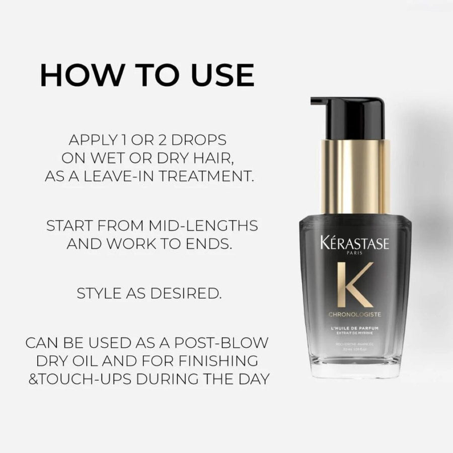 Kérastase Chronologiste Parfum Hair Oil 30ml How to Use - HairMNL