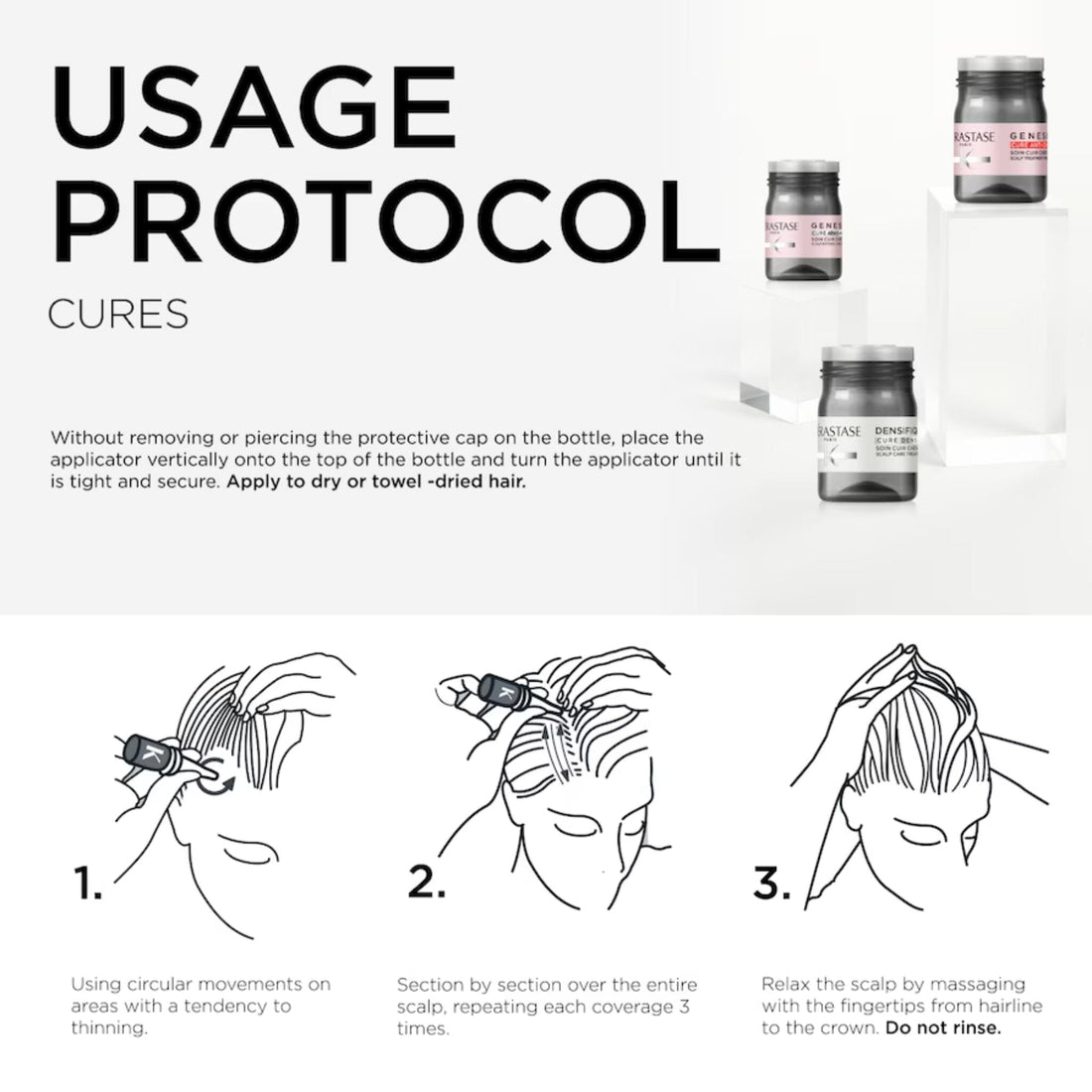 Kérastase Densifique Cure Femme Density Treatment (for Women) 42 ampoules x 6ml Steps - HairMNL