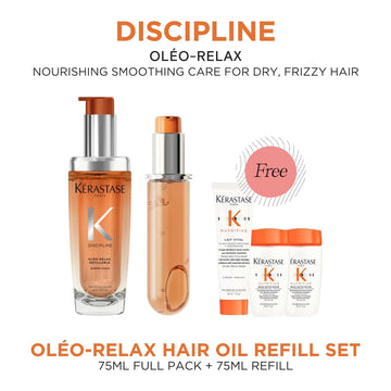 HairMNL KÉRASTASE Kérastase Discipline Oléo-Relax Hair Oil Refill Duo 75ml 