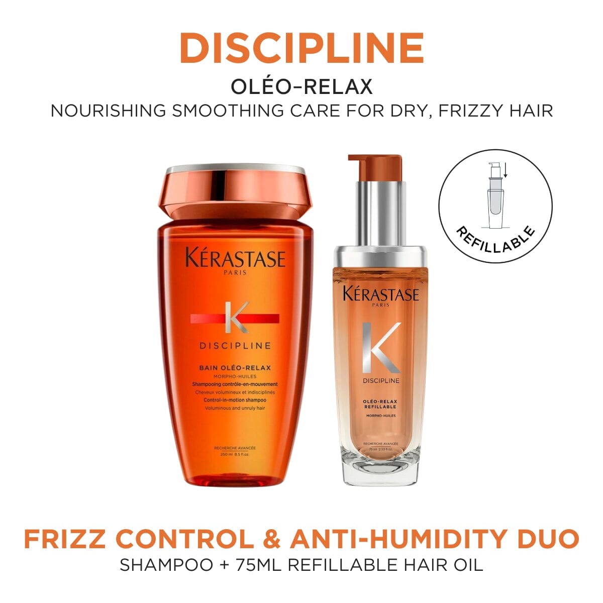 Kérastase Discipline Oléo-Relax Shampoo & Oil Duo - HairMNL